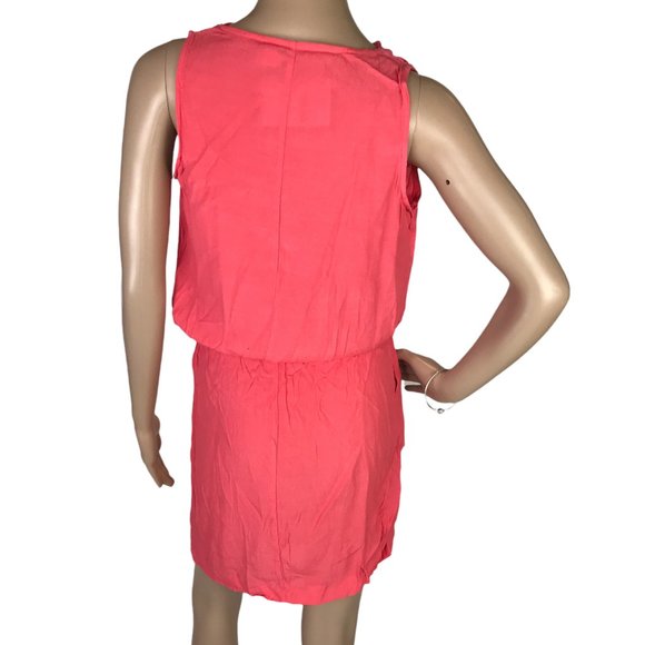 Next Ladies Pink Cowl Neck Dress Size 8 Sleeveless Elastic Waist Summer Holiday - Picture 3 of 11